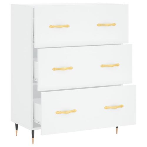 Skænk 69,5x34x90 cm konstrueret træ hvid