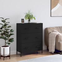 Skænk 69,5x34x90 cm konstrueret træ sort