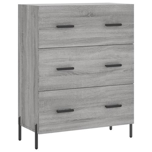 Skænk 69,5x34x90 cm konstrueret træ grå sonoma-eg