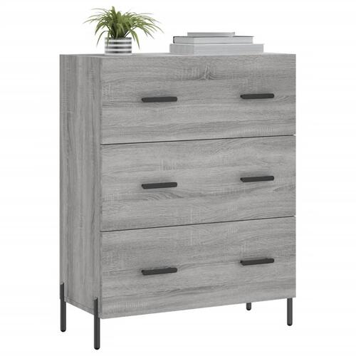 Skænk 69,5x34x90 cm konstrueret træ grå sonoma-eg