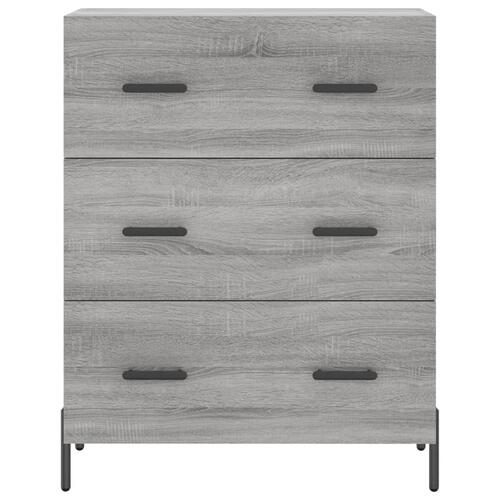 Skænk 69,5x34x90 cm konstrueret træ grå sonoma-eg
