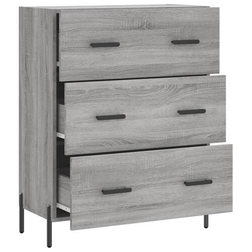 Skænk 69,5x34x90 cm konstrueret træ grå sonoma-eg