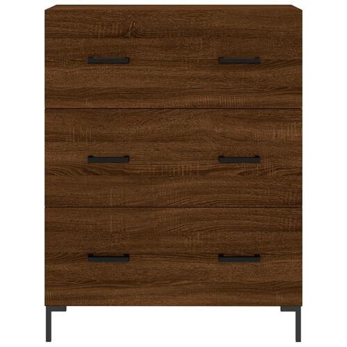 Skænk 69,5x34x90 cm konstrueret træ brun egetræsfarve