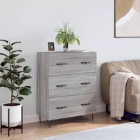 Skænk 69,5x34x90 cm konstrueret træ grå sonoma-eg
