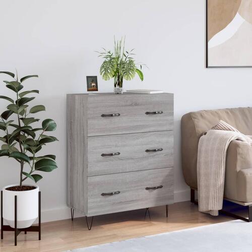 Skænk 69,5x34x90 cm konstrueret træ grå sonoma-eg