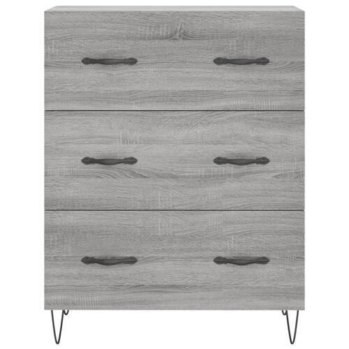 Skænk 69,5x34x90 cm konstrueret træ grå sonoma-eg