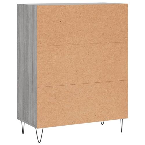 Skænk 69,5x34x90 cm konstrueret træ grå sonoma-eg