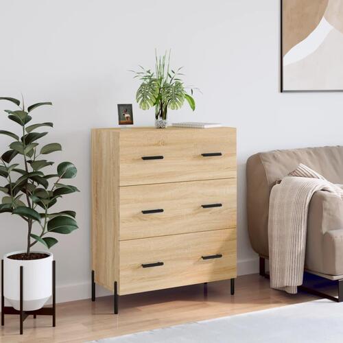 Skænk 69,5x34x90 cm konstrueret træ sonoma-eg