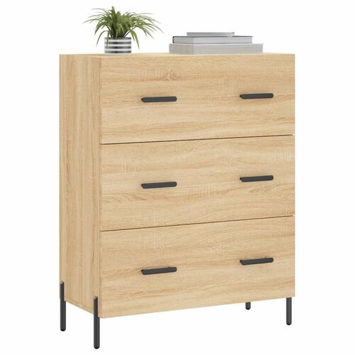 Skænk 69,5x34x90 cm konstrueret træ sonoma-eg