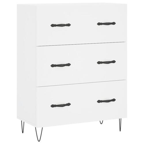Skænk 69,5x34x90 cm konstrueret træ hvid
