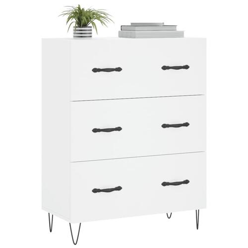 Skænk 69,5x34x90 cm konstrueret træ hvid