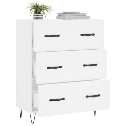 Skænk 69,5x34x90 cm konstrueret træ hvid