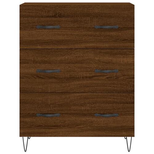Skænk 69,5x34x90 cm konstrueret træ brun egetræsfarve