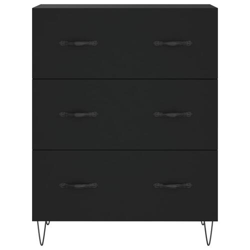 Skænk 69,5x34x90 cm konstrueret træ sort