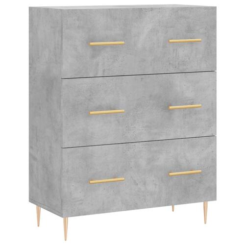 Skænk 69,5x34x90 cm konstrueret træ betongrå