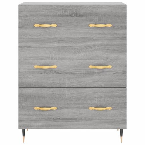 Skænk 69,5x34x90 cm konstrueret træ grå sonoma-eg