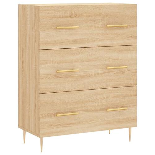 Skænk 69,5x34x90 cm konstrueret træ sonoma-eg