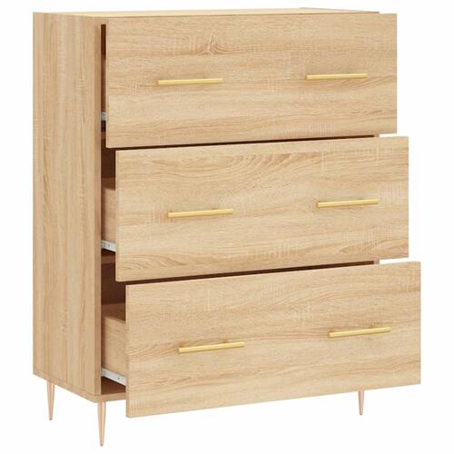 Skænk 69,5x34x90 cm konstrueret træ sonoma-eg