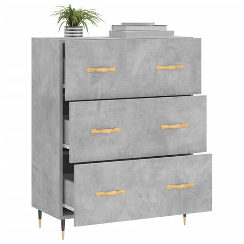 Skænk 69,5x34x90 cm konstrueret træ betongrå