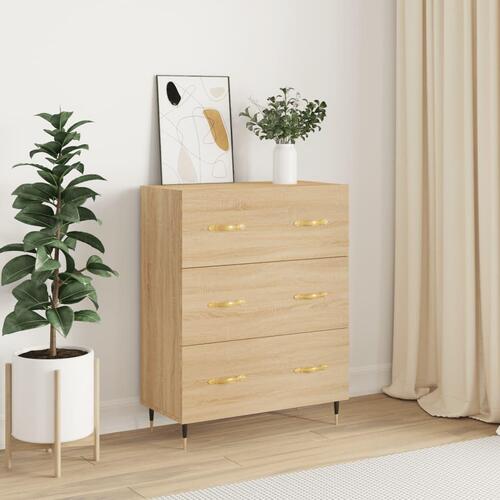 Skænk 69,5x34x90 cm konstrueret træ sonoma-eg