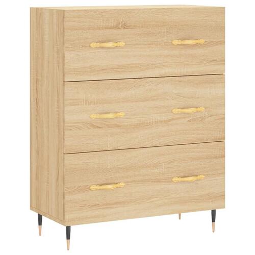 Skænk 69,5x34x90 cm konstrueret træ sonoma-eg