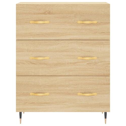 Skænk 69,5x34x90 cm konstrueret træ sonoma-eg