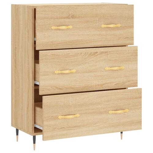 Skænk 69,5x34x90 cm konstrueret træ sonoma-eg