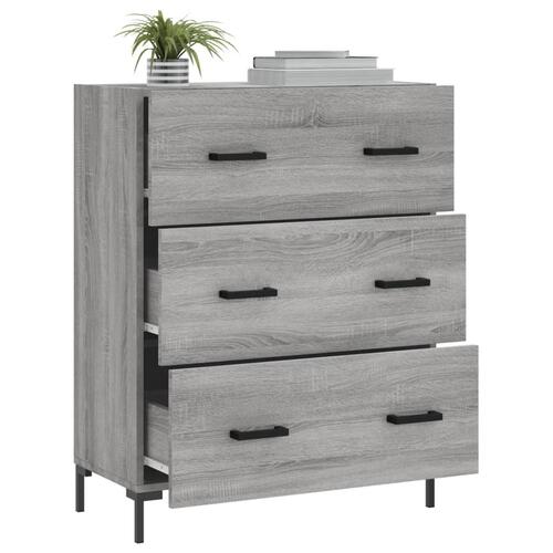 Skænk 69,5x34x90 cm konstrueret træ grå sonoma-eg