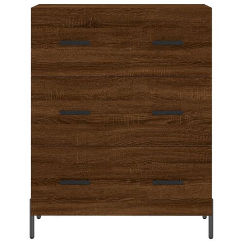 Skænk 69,5x34x90 cm konstrueret træ brun egetræsfarve