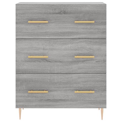 Skænk 69,5x34x90 cm konstrueret træ grå sonoma-eg