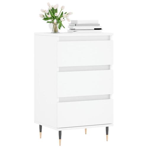 Skænk 40x35x70 cm konstrueret træ hvid