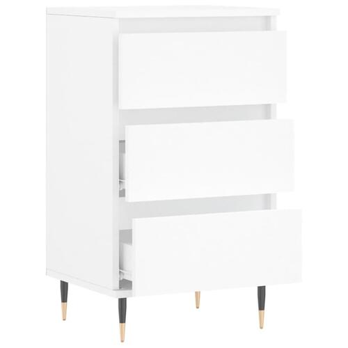 Skænk 40x35x70 cm konstrueret træ hvid
