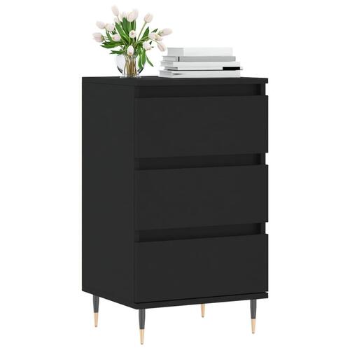 Skænk 40x35x70 cm konstrueret træ sort
