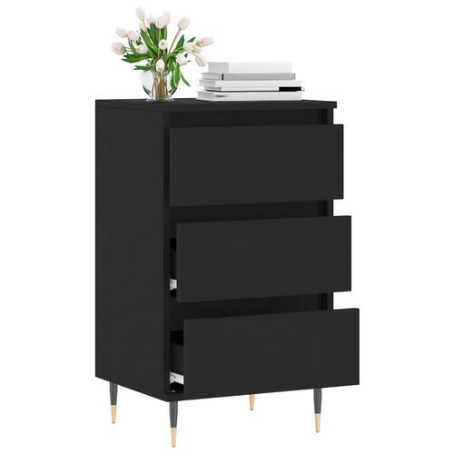 Skænk 40x35x70 cm konstrueret træ sort