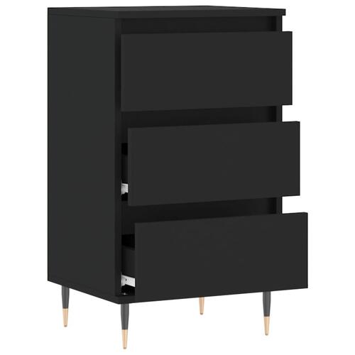 Skænk 40x35x70 cm konstrueret træ sort