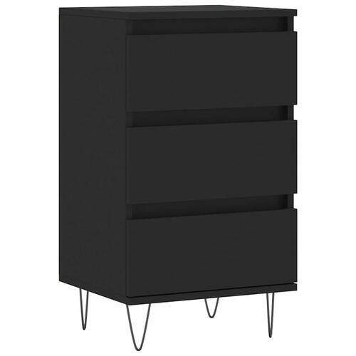 Skænk 40x35x70 cm konstrueret træ sort