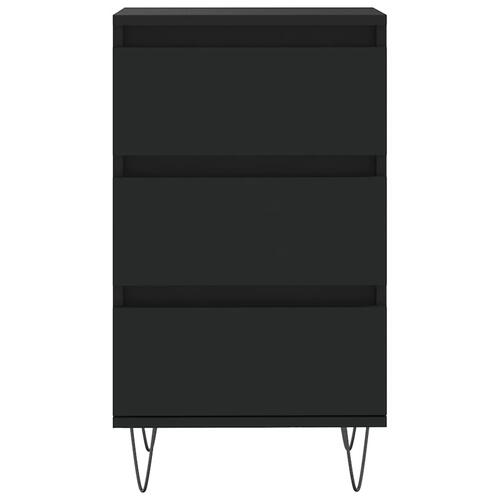 Skænk 40x35x70 cm konstrueret træ sort