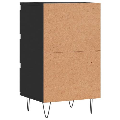 Skænk 40x35x70 cm konstrueret træ sort