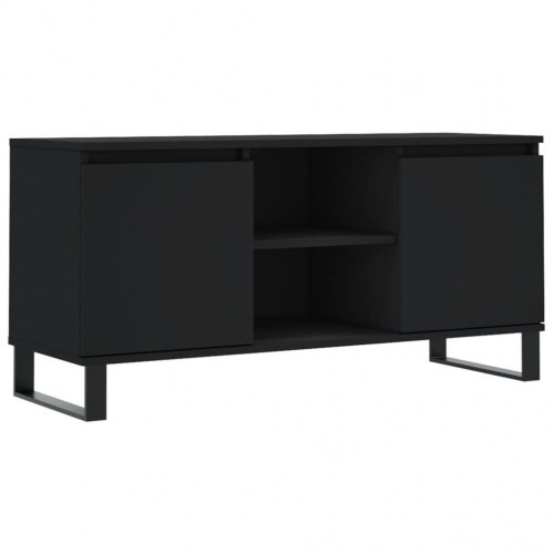 Tv-bord 104x35x50 cm konstrueret træ sort