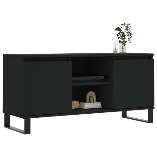 Tv-bord 104x35x50 cm konstrueret træ sort