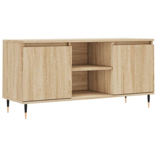 Tv-bord i sonoma-eg - 104 × 35 × 50 cm, konstrueret træ