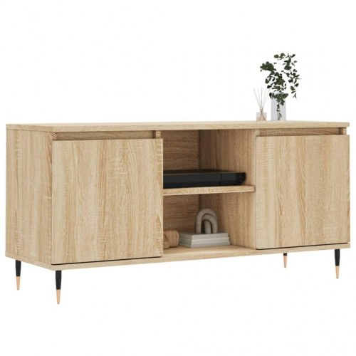Tv-bord i sonoma-eg - 104 × 35 × 50 cm, konstrueret træ