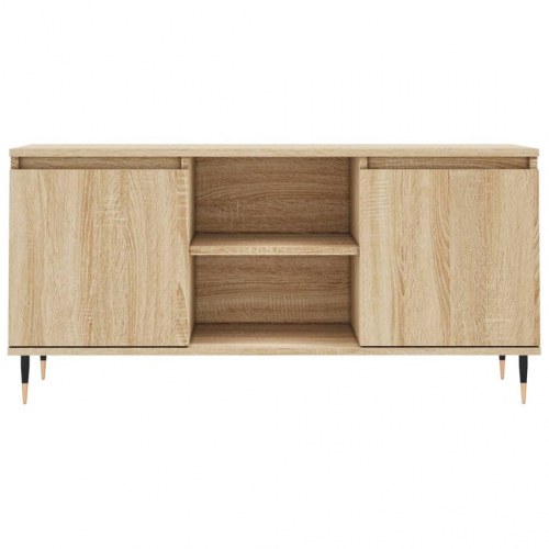 Tv-bord i sonoma-eg - 104 × 35 × 50 cm, konstrueret træ