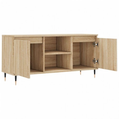 Tv-bord i sonoma-eg - 104 × 35 × 50 cm, konstrueret træ