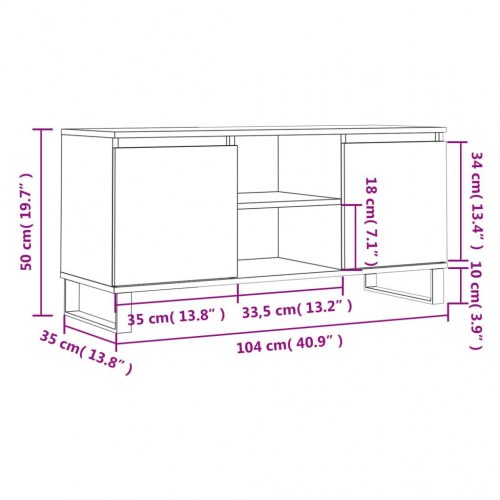TV-bord 104 x 35 x 50 cm - sonoma-eg