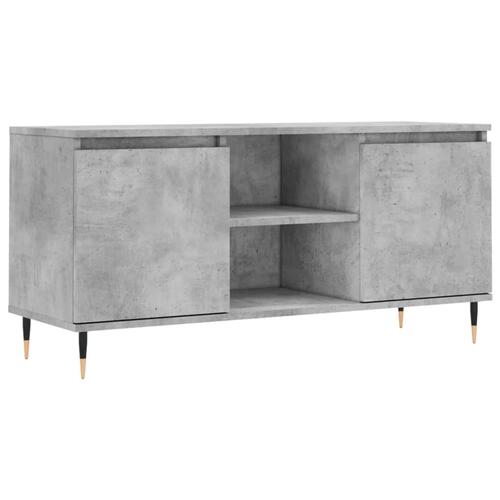 Tv-bord 104x35x50 cm konstrueret træ betongrå