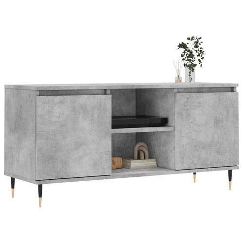 Tv-bord 104x35x50 cm konstrueret træ betongrå