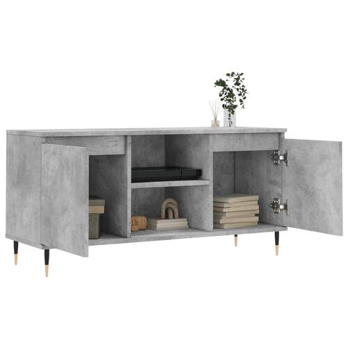 Tv-bord 104x35x50 cm konstrueret træ betongrå