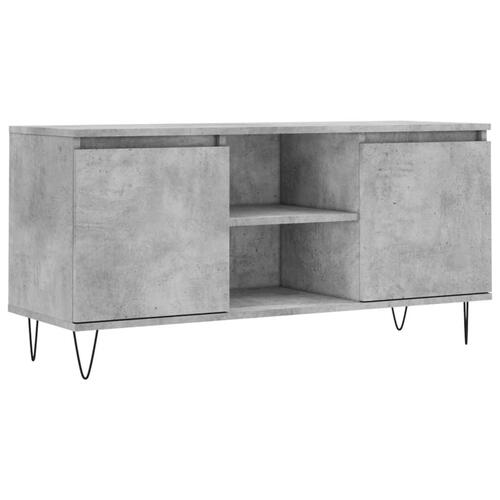 Tv-bord 104x35x50 cm konstrueret træ betongrå
