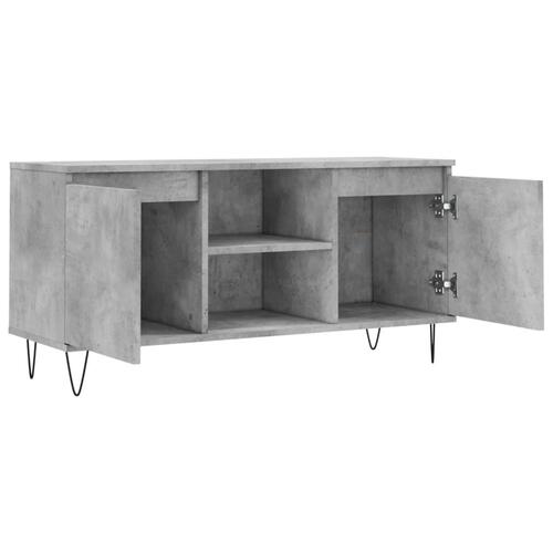 Tv-bord 104x35x50 cm konstrueret træ betongrå